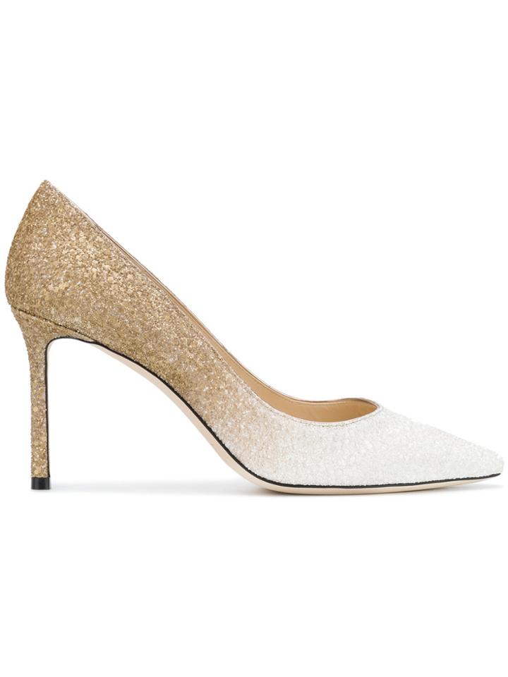 Jimmy Choo Romy Glittered Pumps - White
