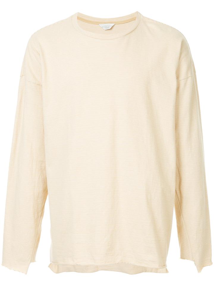 Unused Striped Longlseeved T-shirt - Brown