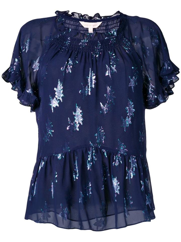 Rebecca Taylor Metallic Star Blouse - Blue
