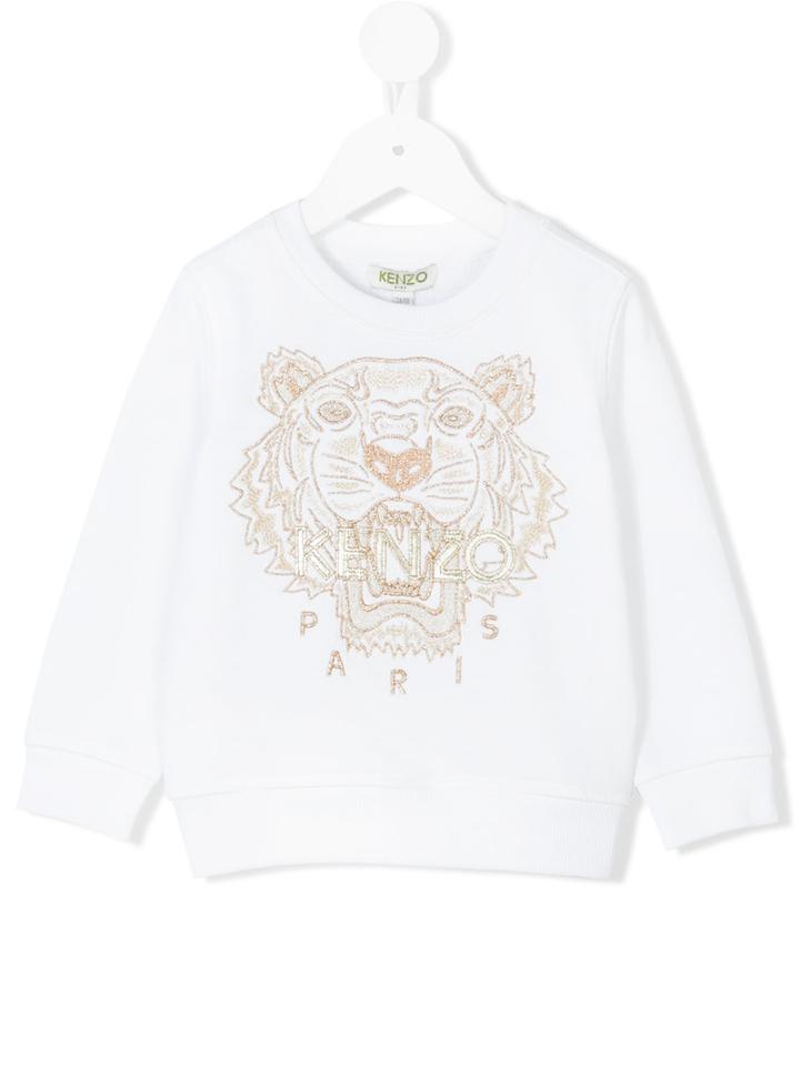 Kenzo Kids - Embroidered Tiger Sweatshirt - Kids - Cotton/viscose - 24 Mth, White