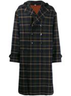 Gucci Checked Duffle Coat - Blue