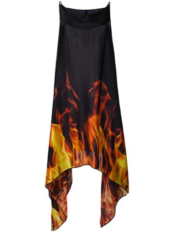 Gareth Pugh Cowl Neck Flame Dress - Black