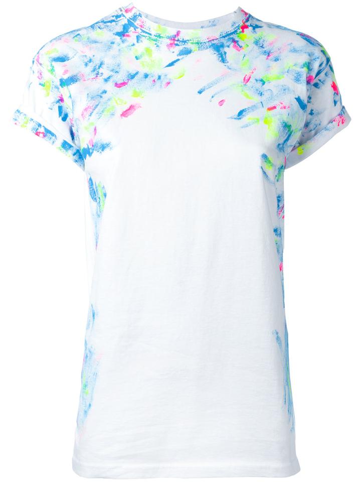Forte Couture Paint Mark T-shirt, Women's, Size: Small, White, Cotton