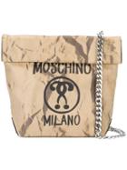 Moschino - Question Mark Print Shoulder Bag - Women - Calf Leather - One Size, Nude/neutrals, Calf Leather