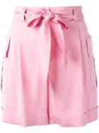 Moschino Cargo Pocket Shorts, Women's, Size: 46, Pink/purple, Rayon/other Fibers