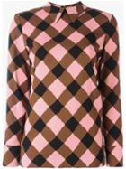 Marni Printed Collar Blouse, Women's, Size: 40, Brown, Viscose/spandex/elastane
