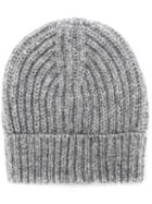 Jacob Cohen Ribbed Beanie - Grey