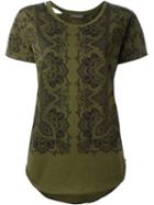Alexander Mcqueen Paisley Print T-shirt, Women's, Size: 40, Green, Cotton