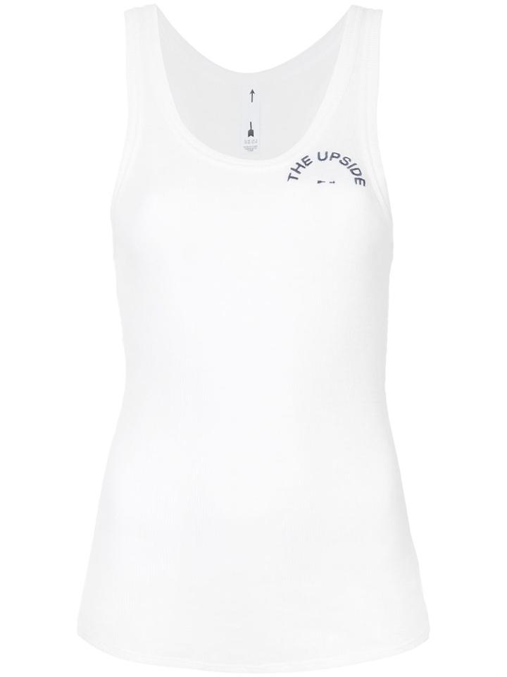 The Upside Chest Logo Tank Top - White