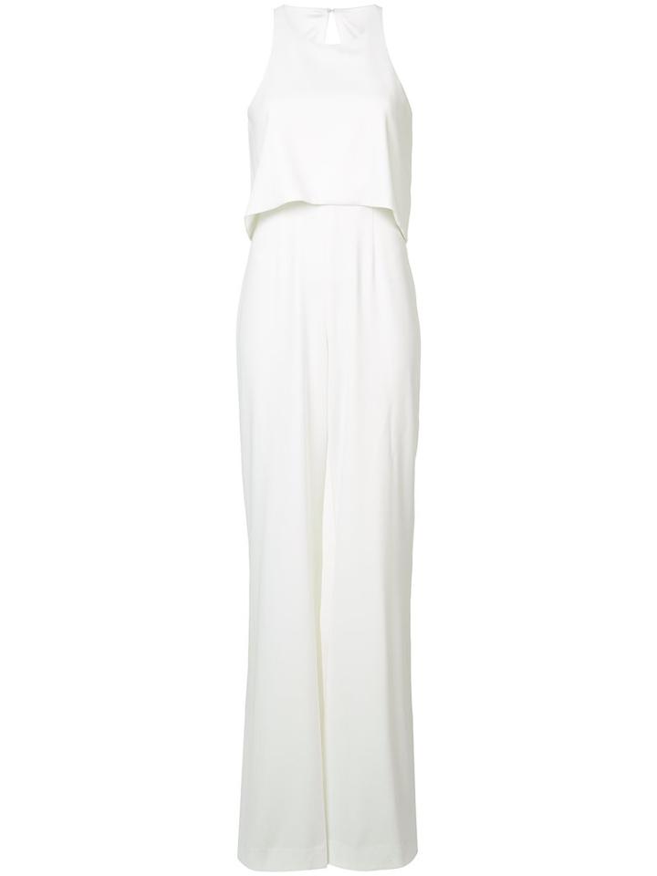 Jay Godfrey - Open Back Jumpsuit - Women - Polyester/spandex/elastane - 0, White, Polyester/spandex/elastane