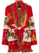 Alanui Belted Embroidered Cardi-coat