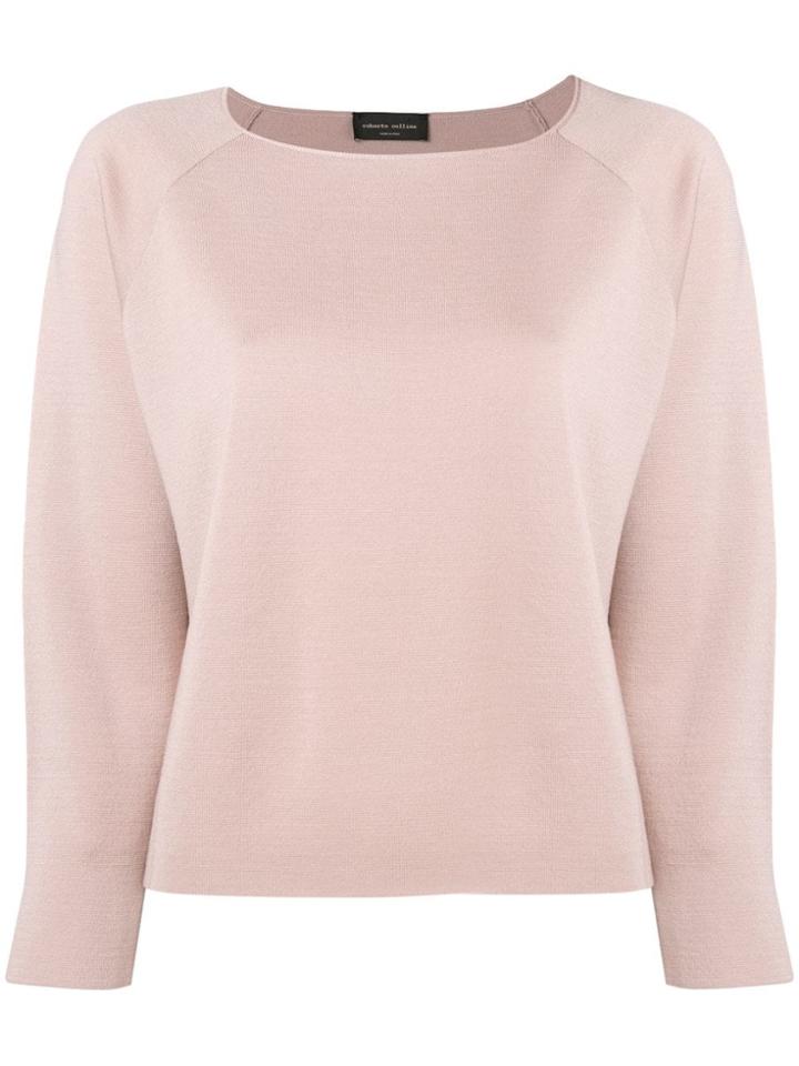 Roberto Collina Loose Fit Jumper - Pink & Purple