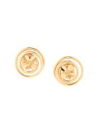 Chanel Pre-owned 1993 Cc Logo Button Earrings - Gold