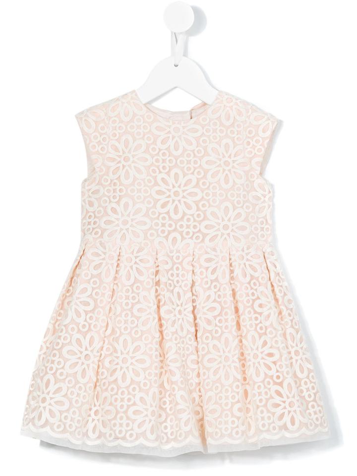 Hucklebones London - Battenberg Bodice Dress - Kids - Cotton/polyester - 10 Yrs, Nude/neutrals