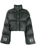 Off-white Cropped Puffer Jacket - Grey