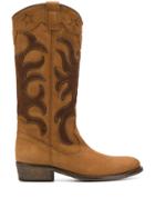 Via Roma 15 Western Mid-calf Boots - Brown