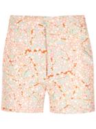 Reinaldo Lourenço Floral Print Shorts - Yellow & Orange