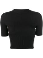 Mrz Short Ribbed T-shirt - Black