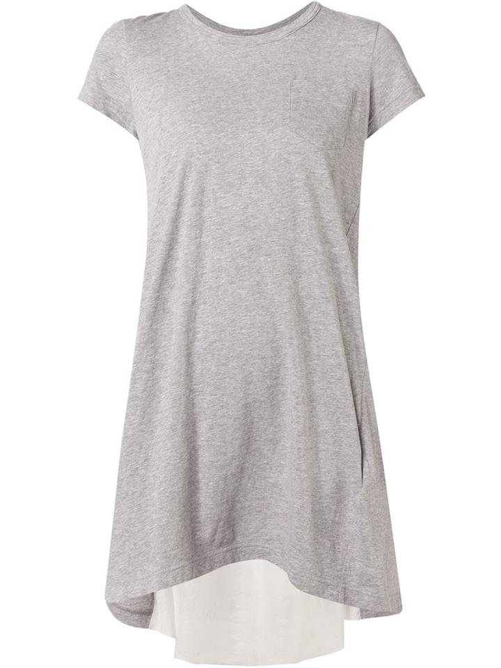 Sacai Pleated Back Top, Women's, Size: 1, Grey, Cotton/cupro/polyester