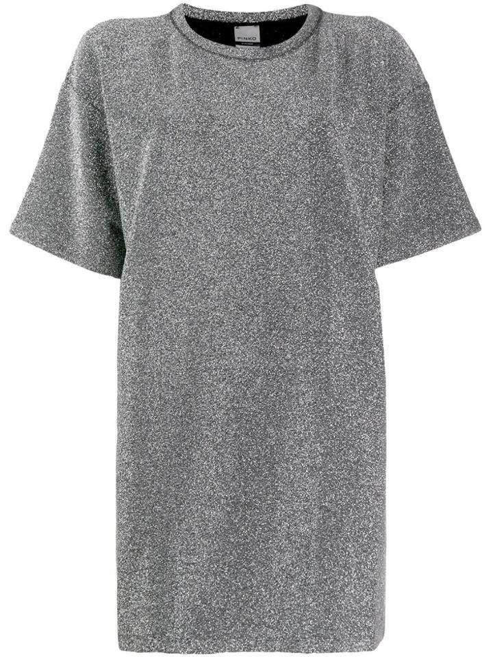 Pinko Crewneck T-shirt Dress - Grey