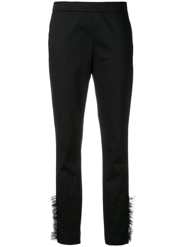 Moschino Frilled Style Trousers - Black