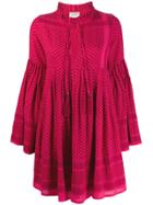 Cecilie Copenhagen Printed Smock Dress - Red
