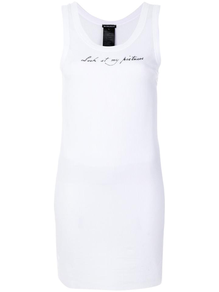 Ann Demeulemeester Blanche Ribbed Longline Vest - White