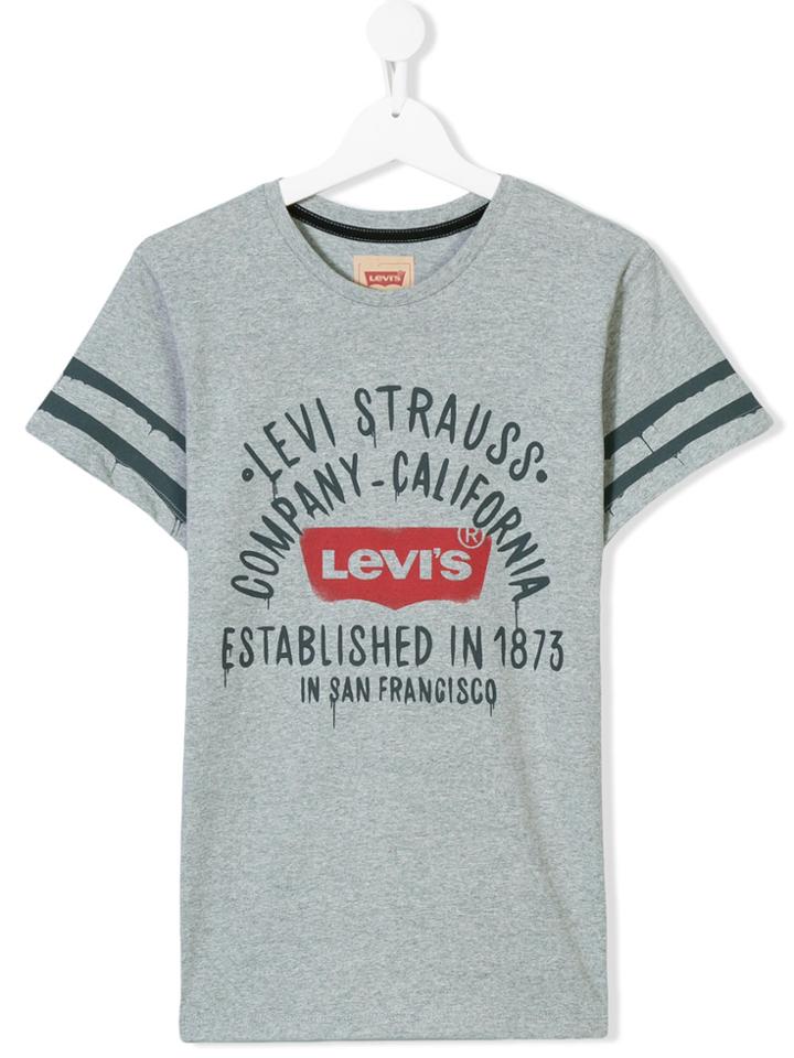 Levi's Kids Logo Print T-shirt - Grey
