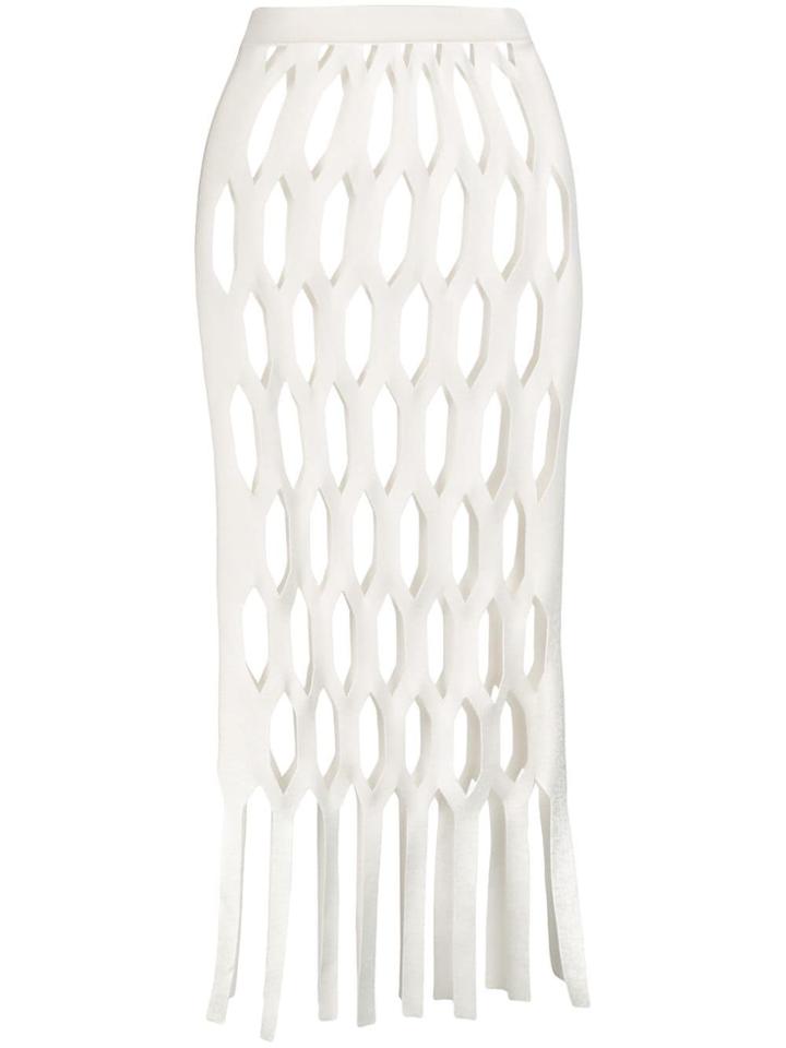 Sonia Rykiel Honeycomb Double-face Overskirt - White