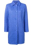 Ermanno Scervino Quilted Single-breasted Coat - Blue