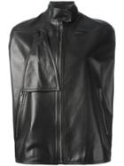 Valentino Short-sleeved Jacket, Women's, Size: 44, Black, Silk/lamb Skin
