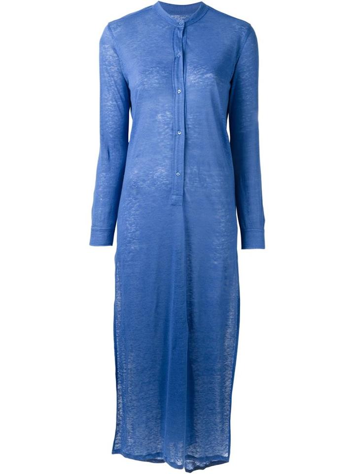 Majestic Filatures Jersey Maxi Dress, Women's, Size: 1, Blue, Linen/flax