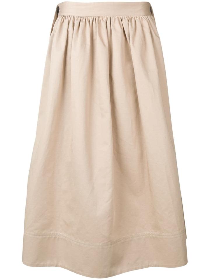 Marni Side Strap Midi Skirt - Neutrals