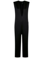 Gloria Coelho Deep V-neck Jumpsuit - Black