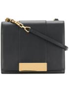 Sergio Rossi Logo Plague Shoulder Bag - Black