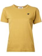 Comme Des Garçons Play Black Heart T-shirt, Women's, Size: Small, Yellow/orange, Cotton