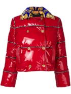 Versace Cropped Puffer Jacket - Red