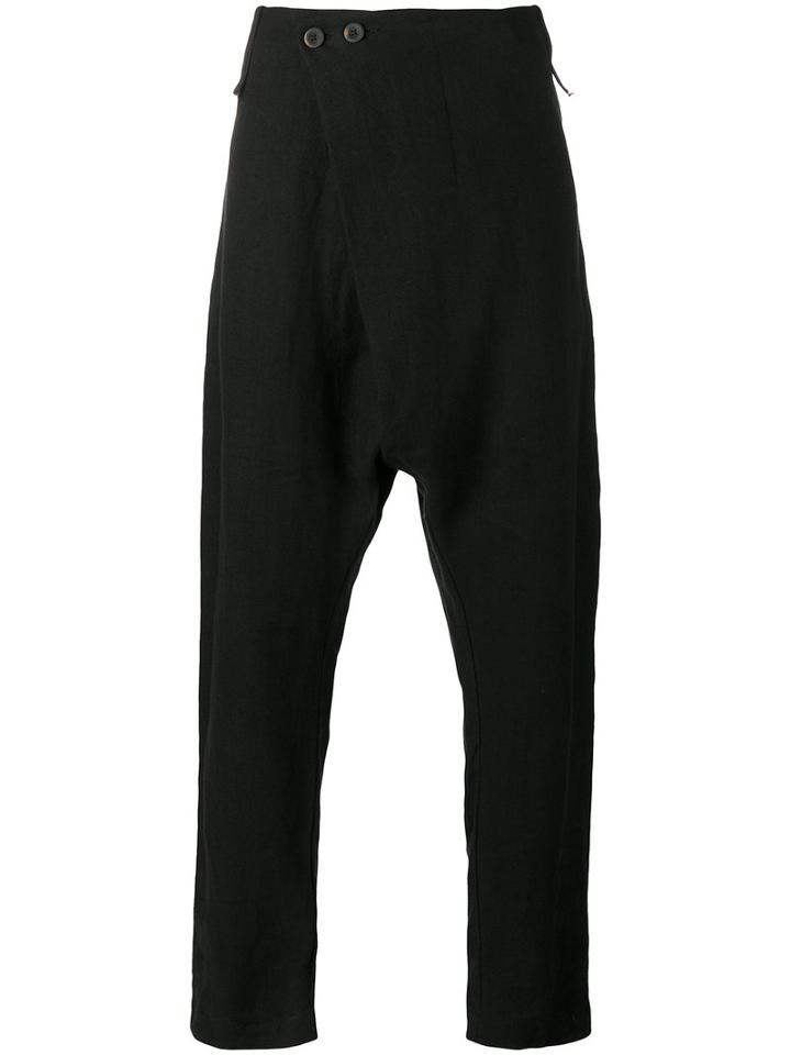 Lost & Found Rooms - Drop-crotch Trousers - Men - Cotton/hemp - M, Black, Cotton/hemp