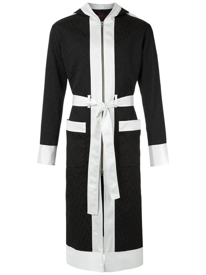 À La Garçonne - Hooded Overcoat - Men - Cotton/polyester - M, Black, Cotton/polyester