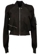 Rick Owens Lambskin Panel Bomber Jacket