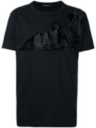 Roar Textured Panel T-shirt, Men's, Size: Iii, Black, Cotton