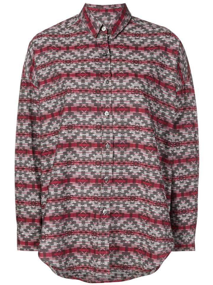 Adaptation Geometric Print Shirt - Red