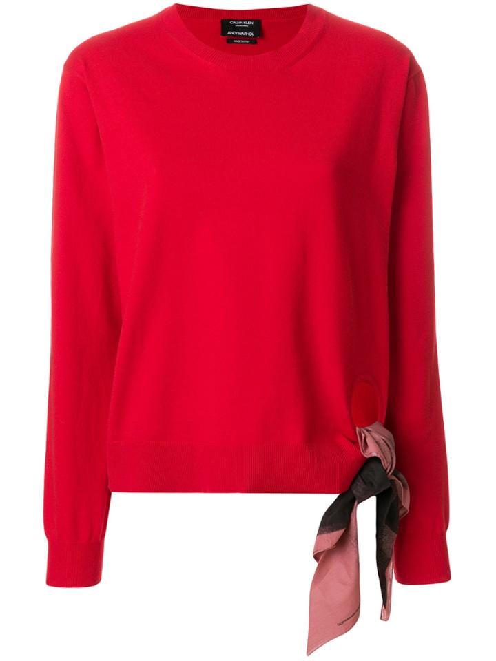 Calvin Klein 205w39nyc Scarf Detail Jumper - Red
