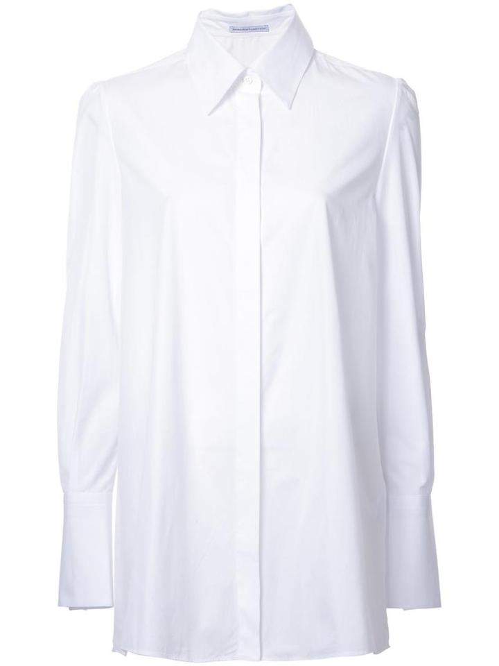 Ermanno Scervino Concealed Fastening Shirt, Women's, Size: 48, White, Cotton