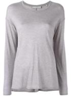 Vince Round Neck Sweater, Women's, Size: Medium, Grey, Modal/polyamide/angora