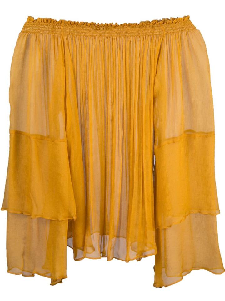 Voz Cascade Blouse - Yellow