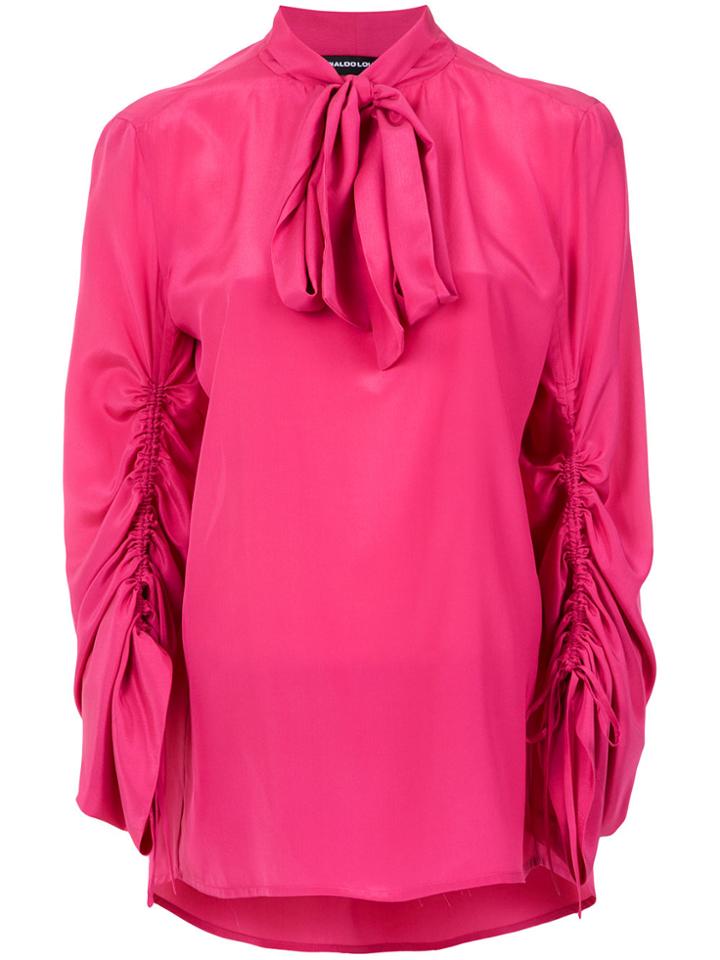 Reinaldo Lourenço Gathered Sleeves Shirt - Pink & Purple