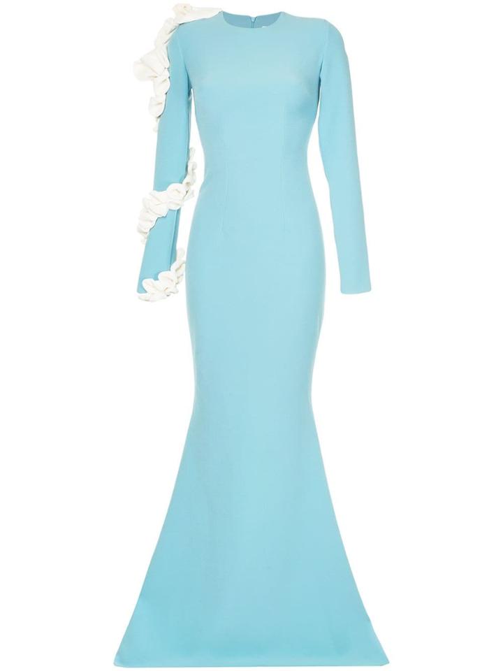 Safiyaa London Fitted Mermaid Dress - Blue