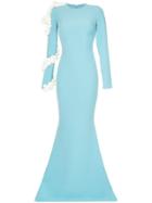 Safiyaa London Fitted Mermaid Dress - Blue