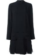 Proenza Schouler Drop Waist Dress, Women's, Size: 8, Black, Silk/acetate/viscose